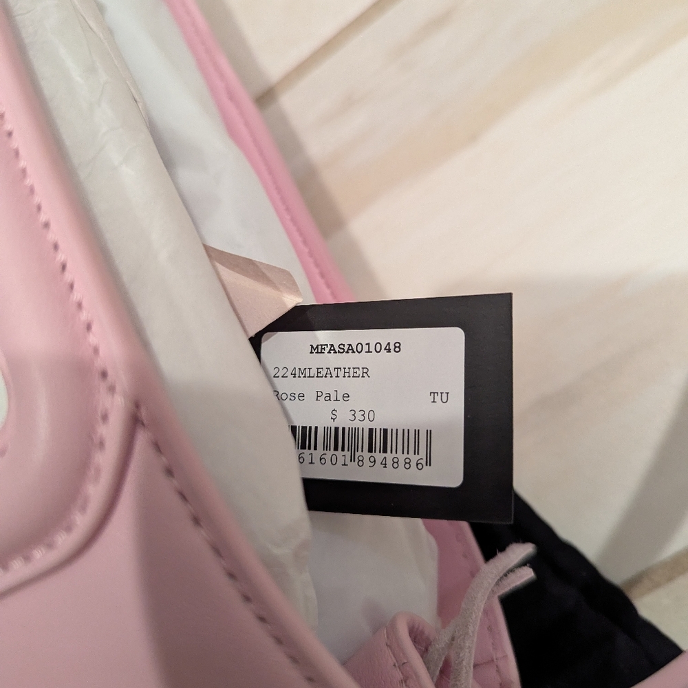 NWT Maje M bag fringe smooth leather rose pink - Picture 6 of 15